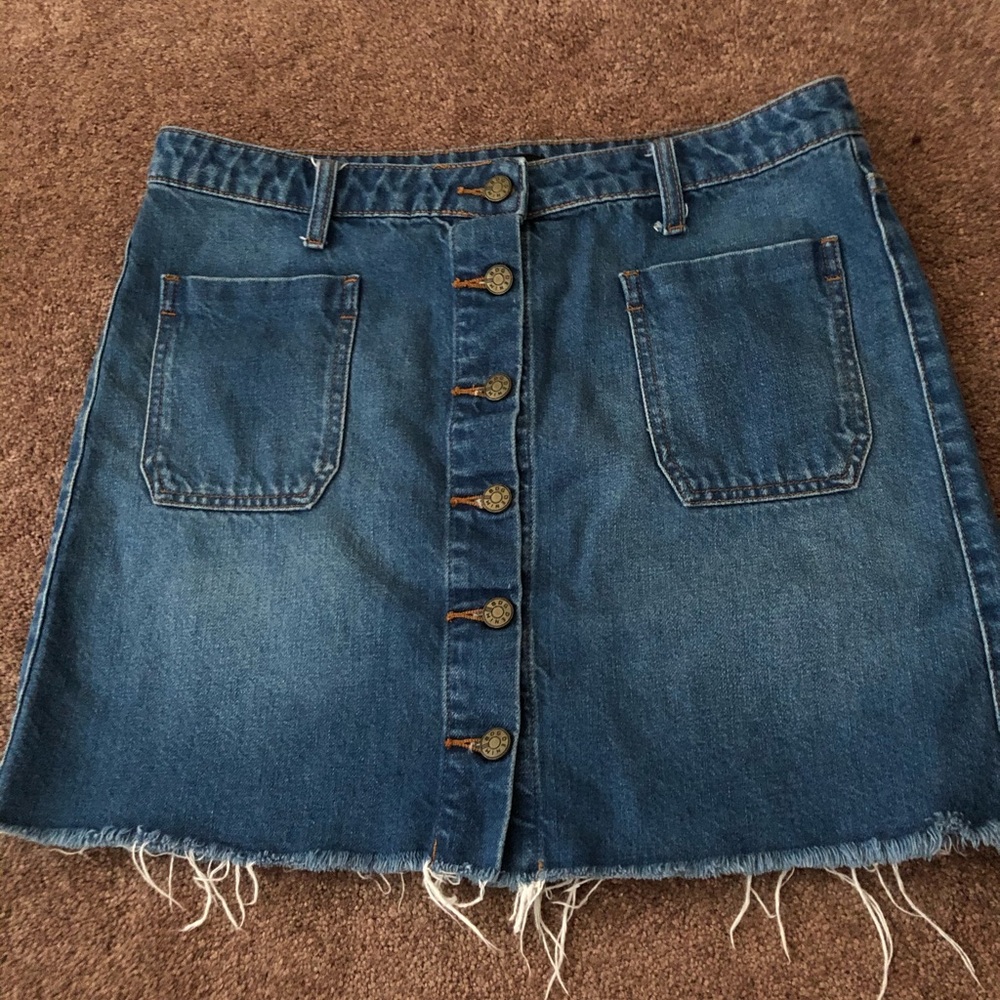 URBAN OUTFITTERS BDG BUTTON DOWN DENIM JEAN SKIRT
